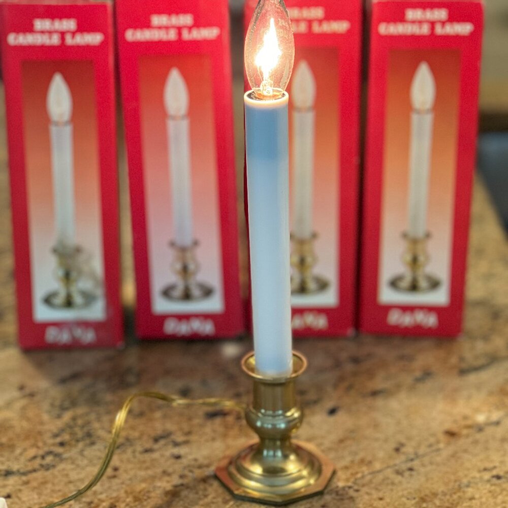 Brass Candle Lamp (Set of 4)